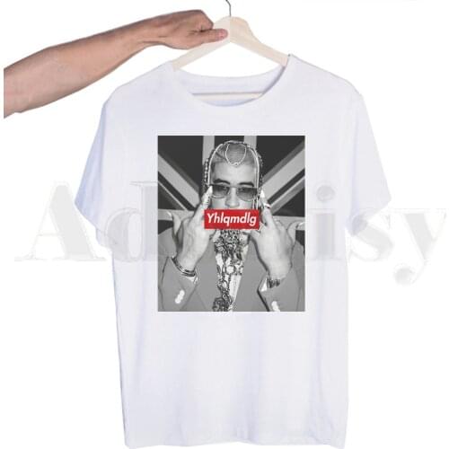 Hip Hop Popular Music Bad Bunny Tshirts Men Fashion Summer T-shirts Tshirt Top Tees Streetwear Harajuku Funny
