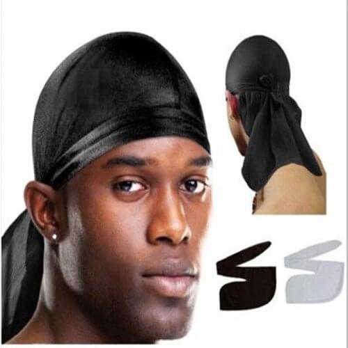 Cotton print street style durag Boys scarf Hat Men Wave Cap Headwrap sport Hip Hop Skull Hat Headscarf Long Tail Cap scarf