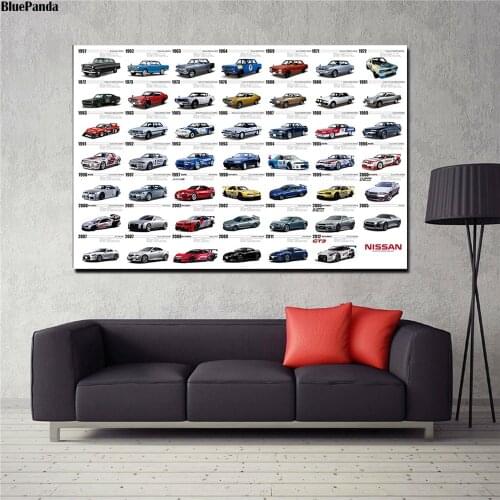 Many Different Colors And Models of Cars Canvas Painting Oil Print Poster Wall Art Picture For Living Room Home Decor
