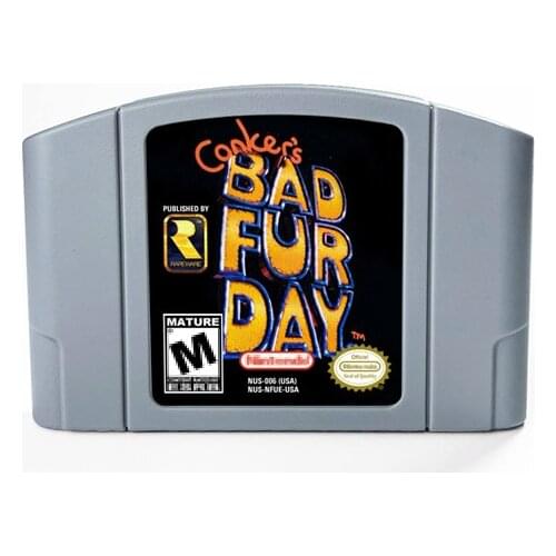 Conkers Conkers Bad Fur Day For 64 Bit Game Cartridge USA Version NTSC Format
