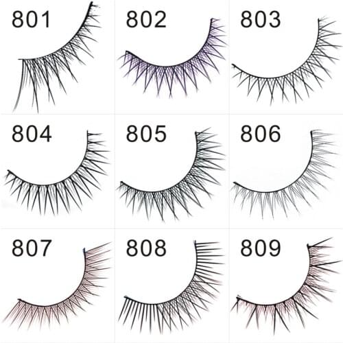 Eyelashes Marlliss 801-813 Professional False Eyelashes Reusable High quality winged eye lash Wholesales Free shipping