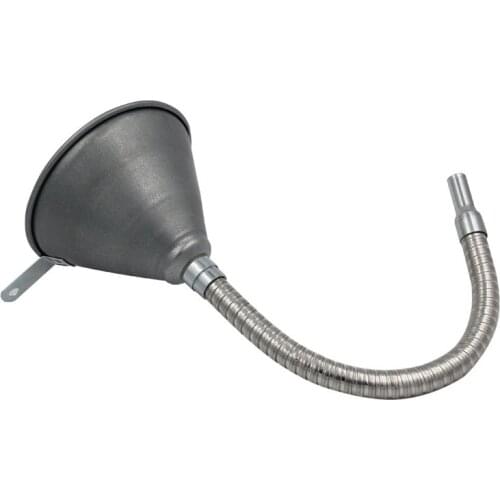 Metal/Iron Oil Funnel Oil Fuel Adding Tool For Car Vans With Flexible Pipe 370mm or 630mm With strainer