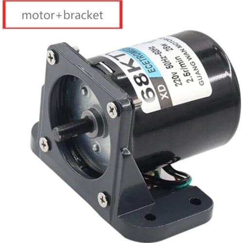 Upgraded Model 68KTYZ AC Synchronous Motor with Bracket 220V 2.5rpm -110rpm Micro Gear Motor Permanent Magnet Motor
