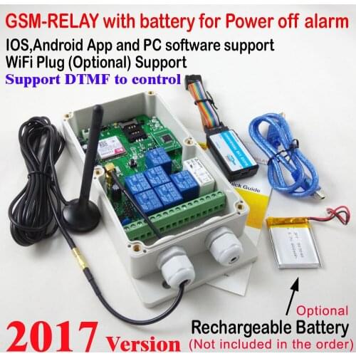 New 2017 Version GSM controller SMS remote Control box ( Seven channel Relay output controller )