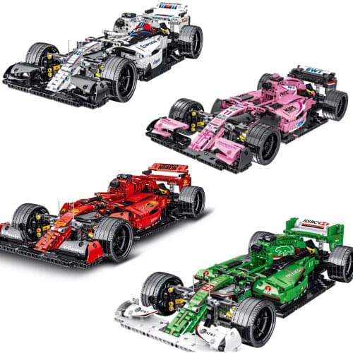 New High-tech Famous Super Speed Car 1:14 4 Styles Simulation F1 Racing Car Building Blocks MOC Bricks Educational Toys Boy Toys