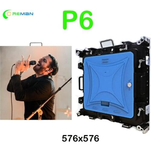 Pantalla led wateproof outdoor led cabinet p6 p6 stadium led screen 576x576mm video show led wall P5 P4 high brightness