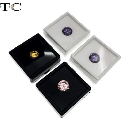 Plastic Gem Box Square Loose Diamond Packing Box Gem Stone Box Beads Pendant Organizer Jewelry Case 5pcs/Lot