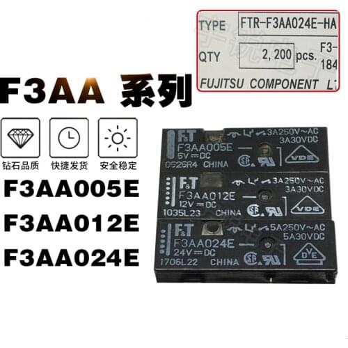 5PCS/lot Power relay F3AA005E F3AA012E F3AA024E 4PIN a group of normally open