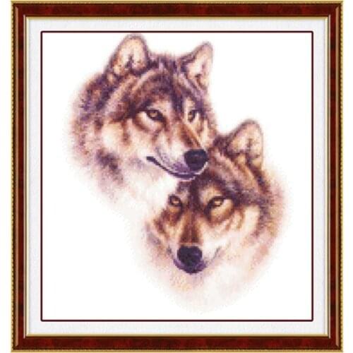 Needlework,DIY wolfs animals silk Cross stitch threads,embroidered Cross-stitch ,Wall Home decor,cotton floss needles embroidery