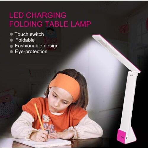 Foldable Portable 2700-6500K PC Cover Fashionable Design Eye-protection Touch Switch LED Charging Folding Table Lamp Home Care