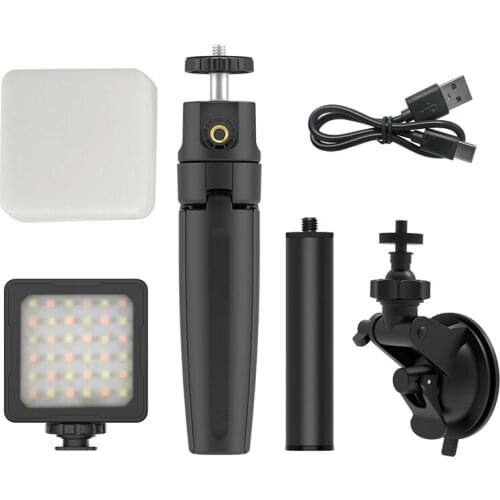 LED Video Light Lamp LCD Display 36 LED 2800K-8500K with Tripod + Suction Cup for Camera Photography Video Live