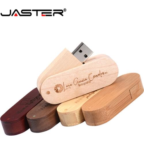 JASTER 5 colour custom made bamboo walnut wooden LOGO usb flash drive 4GB 8GB 16GB 32GB usb2.0 photography 64GB best gift