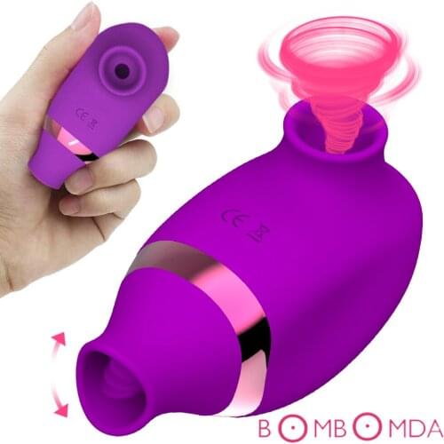 Sucking & Licking Clitoris Vibrator Double Stimulation Nipples Clit Sucker Tongue Blowjob Cunnilingus Adult Sex Toys for Women