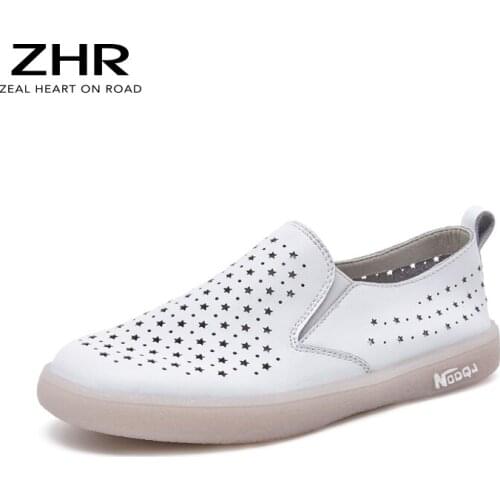 2021 New Women Leather Sneakers White Fashion Trainers Lady Casual Lace Up Flats Comfortable Breathable Vulcanize Shoes