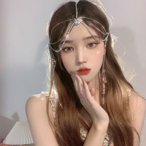 1PC Crystal Hearwear Headand Forehead Jewelry Hair Pins for Women Veil Accessories for Women Dangle Sexy Body Decoration