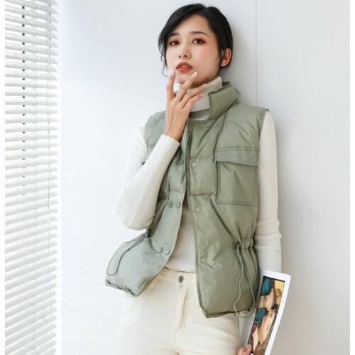 New Autumn Winter Women Vest Coat Sleeveless Jacket 90% White Duck Down Women Vest Warm Tops Chaleco Mujer Gilet Casaco Feminino