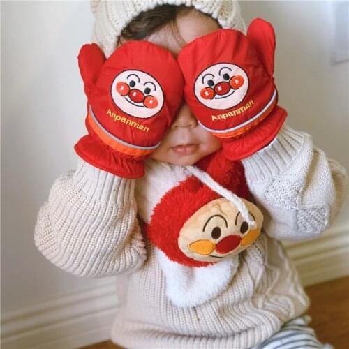 Tonytaobaby Winter New Boys and Girls Cartoon Ski Gloves Scarf Outdoor Gloves