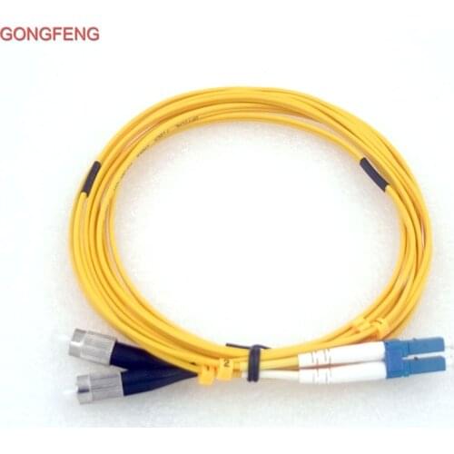 10PCS NEW 3m LC/UPC-FC/UPC Single Mode Double Core Fiber jumper,Connector Diameter 2.0mm Fiber Pigtail Custom-made Wholesale