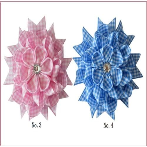 100 BLESSING Good Girl Boutique Modern Style Ginghams Birds Nest Hair Bow Clip