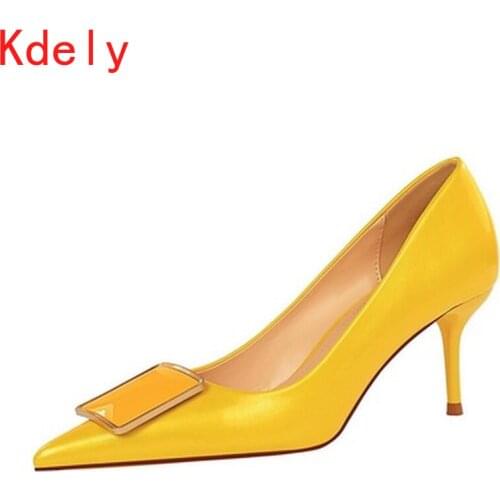 2021 Shoes Patent Leather Woman Pumps Kitten Heels Occupation OL Office Shoes Classic Pumps Plus Size 35-43 Shoes Women Heels
