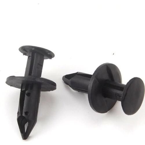 8mm Hole Plastic Rivet Fastener Push Clips Blk Nylon For Auto Fender 6503598