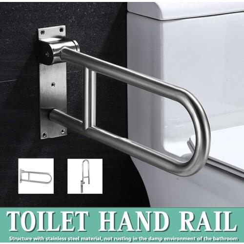 Bathroom Safety Grab Bars Stainless Steel Toilet Safety Frame Rail Grab Bar Handicap Bathroom Hand Grips Bath Shower Handrail