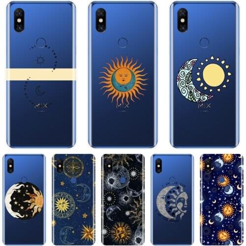 Back Cover For Xiaomi Mi Max Mix 1 2 2S 3 Soft Silicone Space Moon Sun Star Cool Cartoon TPU Phone Case For Xiaomi Mi Note 1 2 3