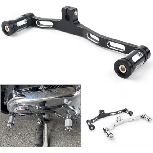 CNC Aluminum Motorcycle Gear Shifter Lever Front Rear For Harley Dyna FXD w/ Mid-Control 1991-2017 Chrome/Black