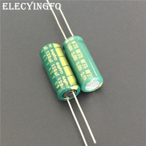 10pcs 120uF 63V120uf Sanyo AX series 8x20mm 63V120uF Low Impedance Long Life Electrolytic Capacitor