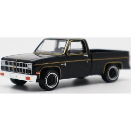 Greenlight 1:64 1981 Chevrolet C10 Pickup Truck Black Diecast Model Car Loose
