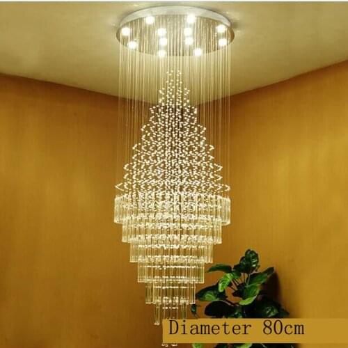 Crystal Chandelier Modern Crystal Ceilling Light High Quality Lamps For Living Room Hotel Corridor Aisle Hall LED Bulbs