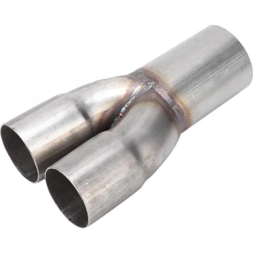 Stainless Steel Exhaust Pipe Collector 2in Double Inlet Single 2.5in Outlet Exhaust Pipe Car Accessories