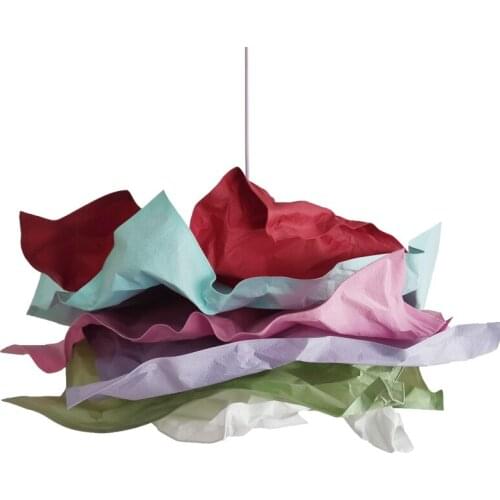 Colorful Paper Pendant Lights Modern Creative Environment Protection Light Fixture Restaurant Industrial Decor LED Pendant Lamp