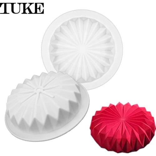 Flower Round Shaped Silicone Mold Cake Mousse Mold Chocolate Jelly Molds Sugar Apple Shaped Dessert Baking Tray Cake Decorating