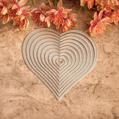 Metal heart Sewing frame Cutting Dies Stencils for DIY Scrapbooking photo album Decorative Embossing DIY Paper Cards