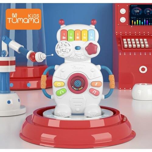 Multifunctional Musical Toys Robot Piano Music Light Early Education Activity Musical Instrument Toy