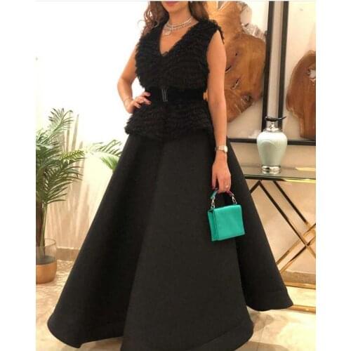 New Arrival Plunging V Neck Layed Tulle Sleeveless Belt Floor Length A Line Prom Dresses