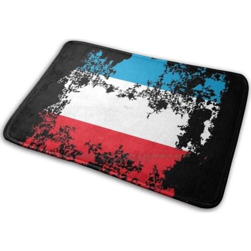 Luxembourg Flag Graphic Really Cool Design Luxembourg Country Fans Mat Rug Carpet Anti-Slip Bedroom Entrance Door Mat