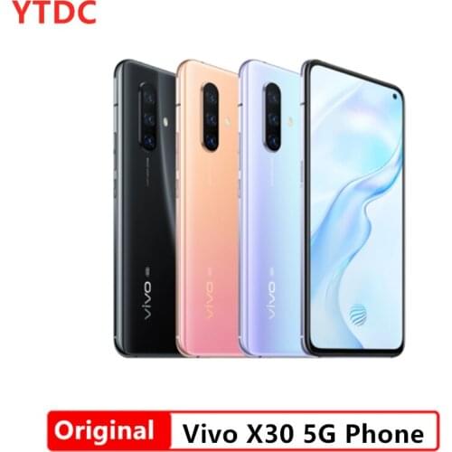 Original Vivo X30 5G Smart phone 6.44‘’ XDR Screen 8GB RAM 128GB 256GB ROM 4350mAh 33W Fast Charge 64MP Triple Rear Camera 5G