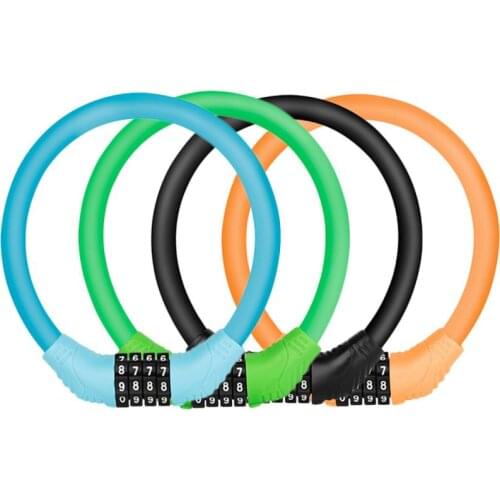 Mountain bike lock anti-theft portable Four-digit password lock fixed bicycle ring lock