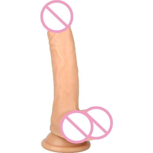 50LF Realistic Dildo Body Safe Material Huge with Strong Suction Cup for Hands-free Play Flexible Cock