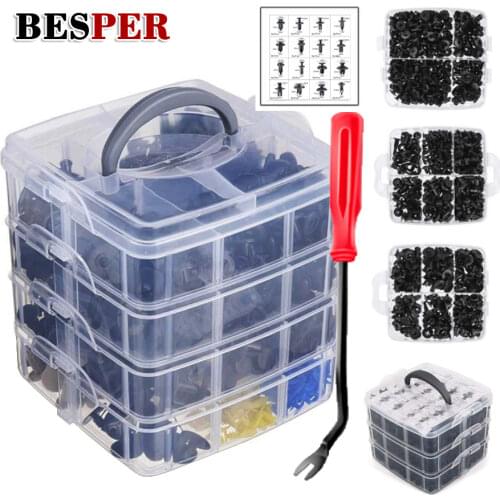 Car Fastener Clip Mixed Auto Body Push Retainer Pin Rivet Bumper Door Trim Panel Retainer Fastener Kit Car Accessories
