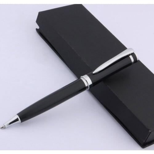 Luxury High Quality Brand 3035 Black Color Ballpoint Pen Silver CLIP Stationery Office Supplies