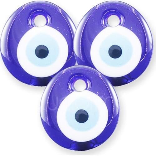 Happy Step 25 Pcs 5 cm Glass Evil eye bead Hole
