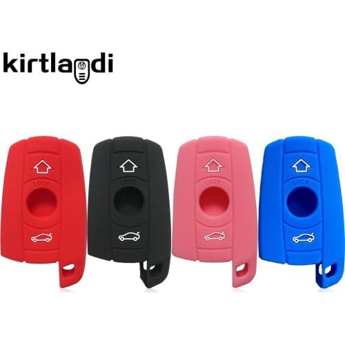 Silicone Key Case for BMW E81 E82 E60 E61 E70 E71 E87 E88 E89 E90 E91 E92 Z4 X5 X6 1 3 5 Series Remote Control Key Cover Holder