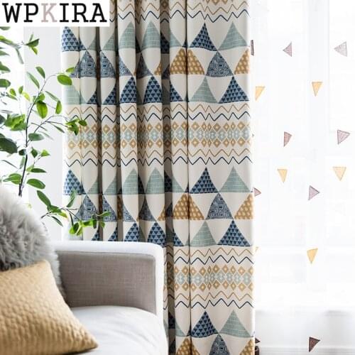 Fashion Geometric Custom Curtain Contracted Contemporary Curtains for Living Room Bedroom Shading Nordic Day Type 089&C