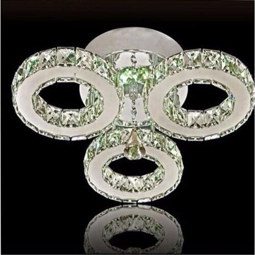 Modern Led Crystal Circles Ceiling Light LED Ceiling lamp luster AC110/ 220V Home Lighting For living room Bedroom luminaria