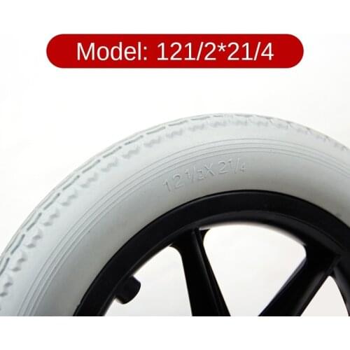 Rear Wheel 12-Inch PU Tire Non-Pneumatic Wheels Manual Wheelchair Rear Wheel 12-1/2x 2 1/4