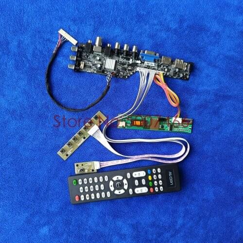 1024*768 30 Pin LVDS LCD controller board kit signal digital DVB-T for LP150X09/LP150X10/LP150X2 USB VGA AV 1CCFL monitor