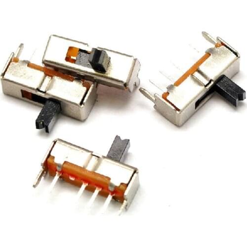 30pcs/lot SS-13D07 Mini Slide Switch 3 Position 4P 1P3T Panel Mount Handle High 4mm Latching Toy Switch
